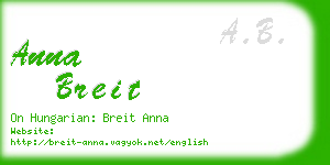 anna breit business card